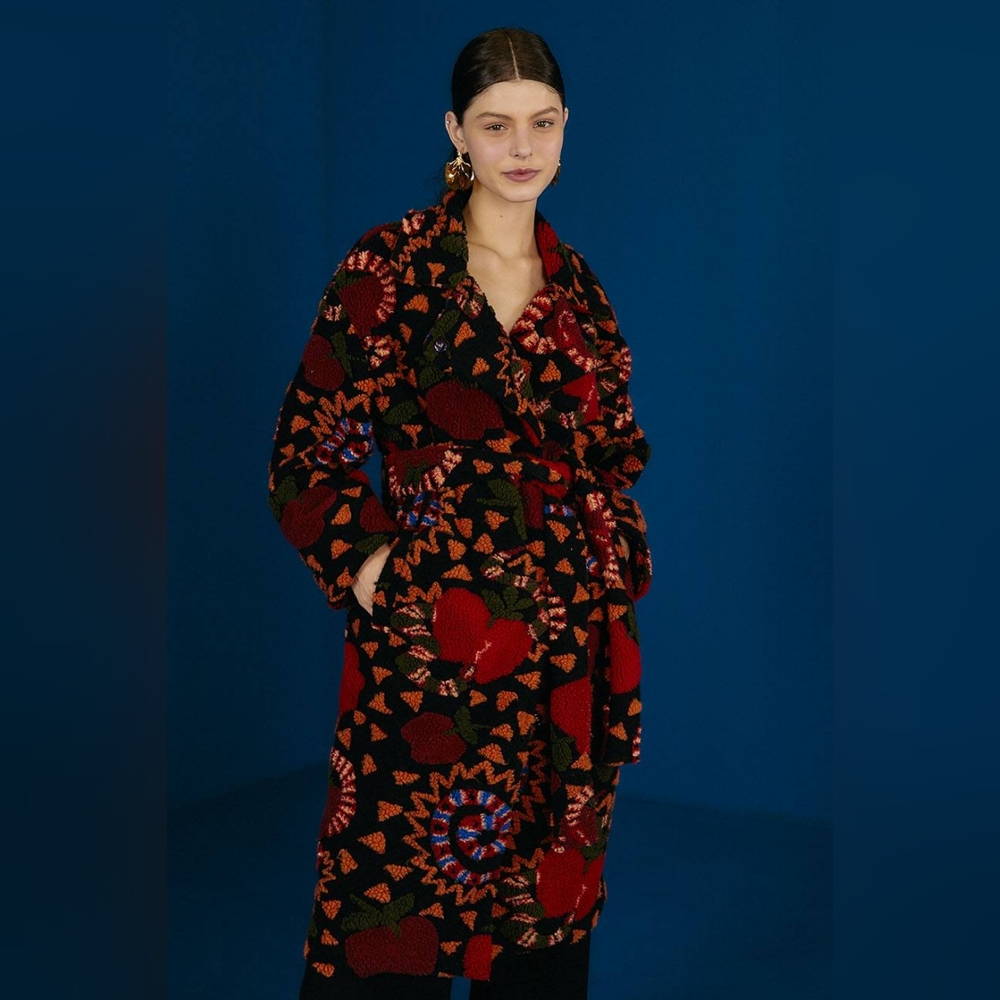 Farm Rio X Neiman Marcus Snake Fruite Printed Fleece Coat | Neiman Marcus